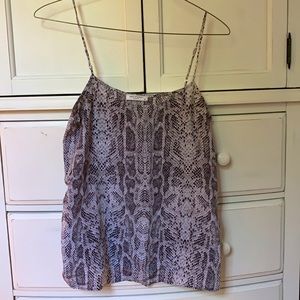 Equipment snake skin silk camisole